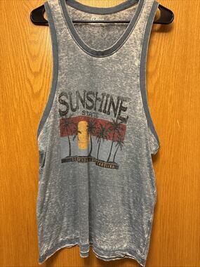 Women’s Blue Sleeveless Tank Top XXL Seabrook Island South Carolina